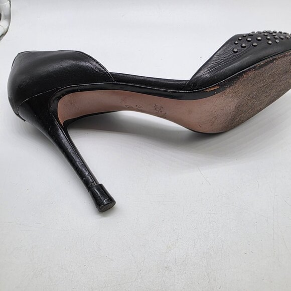 Coach Studded Heels Leather Black Retro Shoes Pumps - Picture 7 of 16